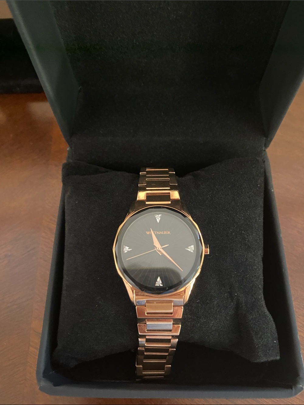 Wittnauer Women’s Odyssey 4107 - Rose Gold Tone Bracelet with Diamonds